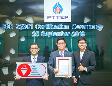 PTTEP First in Myanmar’s Oil & Gas Industry to Achieve ISO 22301 Certification for Business Continuity Management
