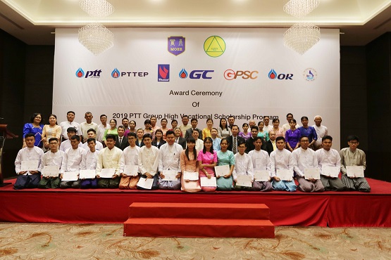 PTTEP Myanmar Asset awards Twenty Myanmar Students High Vocational Diploma Scholarships worth US$200,000